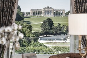 Window view to the Gloriette | Schloss Schönbrunn Grand Suite in Vienna